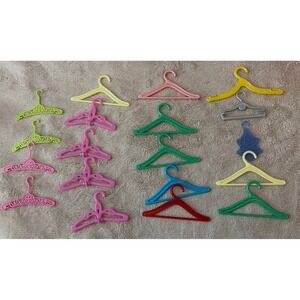 Mixed Lot Of Barbie Clothes Hangers Some Vintage Lot Of 19 B11